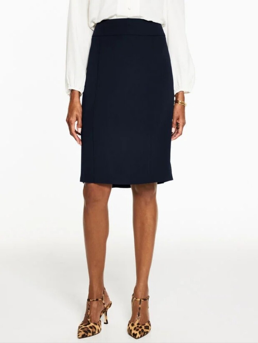 Talbots Navy Tailored Pencil Skirt NWT Size 12